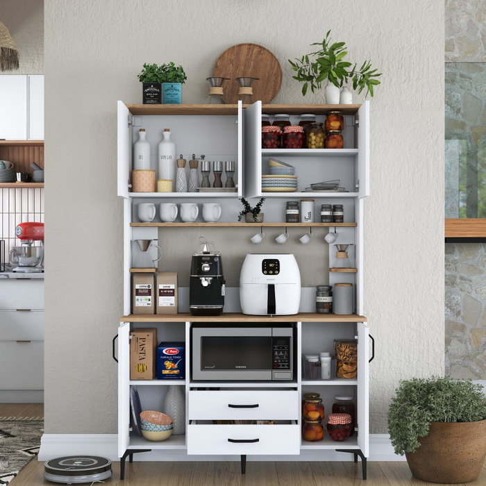 Hanah Home Gabinete Multipropósito JE168 - 3257 Blanco y Nuez